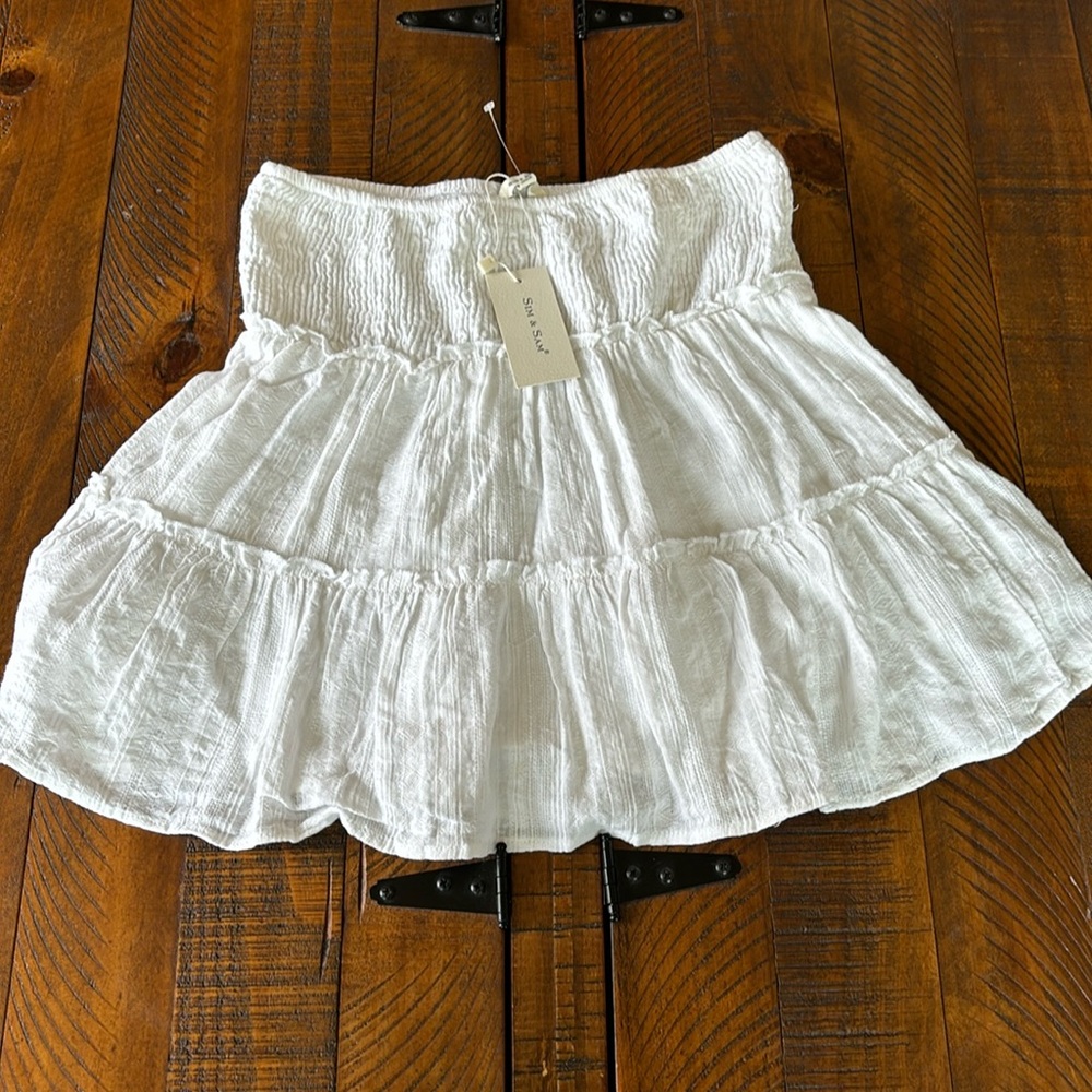 White Smocked Women's Top